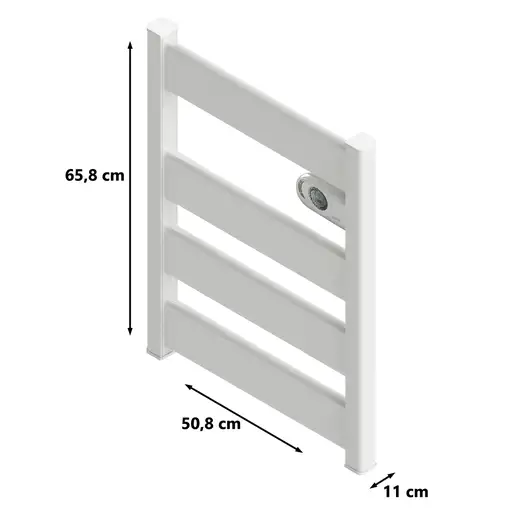 Radiador Secatoallas CERÁMICO Bajo Consumo LYSA (500W) - Programable -Blanco