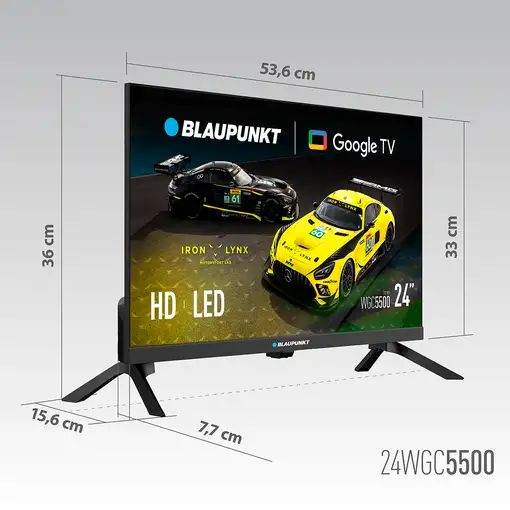 Blaupunkt Smart TV LED HD Ready 24”Google TV WiFi Bluetooth Negro – 24WGC5500S