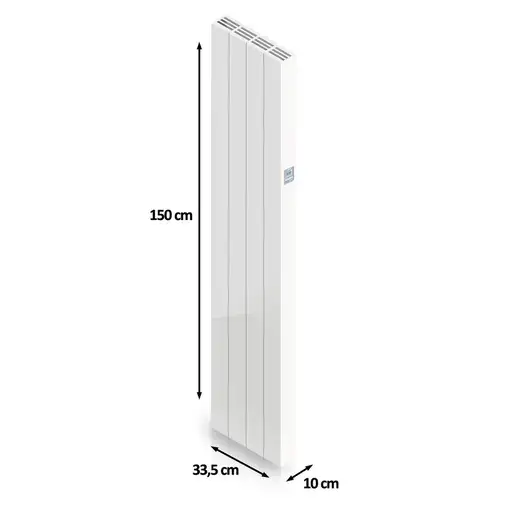 Radiador cerámico vertical AVA WIFI 1000W, Sin Smartbox, Bajo Consumo-Programable