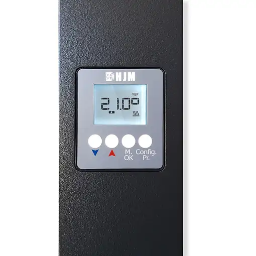 Radiador cerámico vertical AVA WIFI 1500W Negro, Sin Smartbox, Bajo Consumo