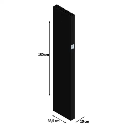 Radiador cerámico vertical AVA WIFI 1000W Negro, Sin Smartbox, Bajo Consumo