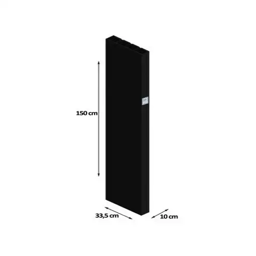 Radiador cerámico vertical AVA WIFI 1000W Negro, Sin Smartbox, Bajo Consumo