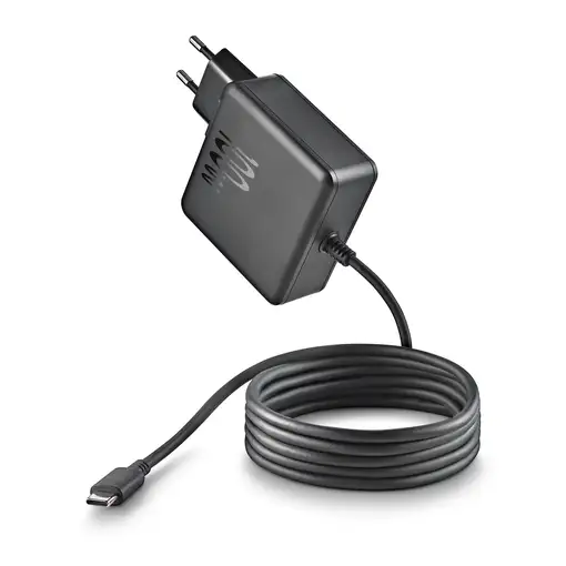Cargador pared GAN, salida USB-C 100W, ideal portátiles, tabletas, smartphones NGS