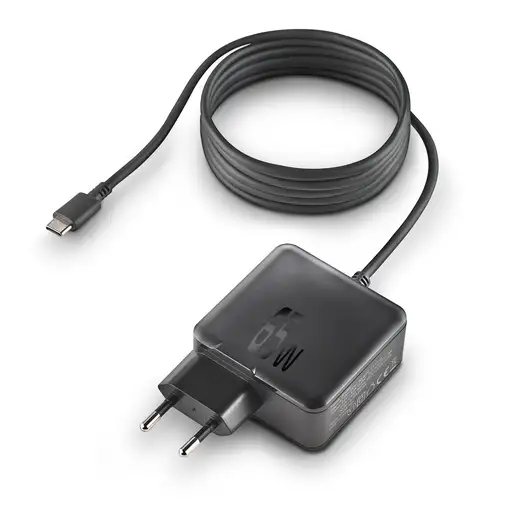 NGS EON 65W-C: Cargador USB-C 65W GaN, rápido y seguro. Negro.