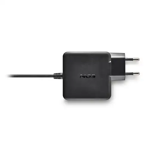 NGS EON 65W-C: Cargador USB-C 65W GaN, rápido y seguro. Negro.