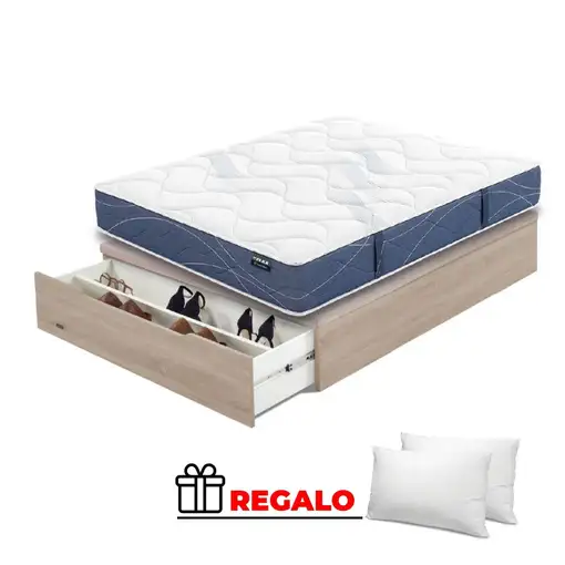 Pack Flex Habana + Madera 25 Zap. NATURAL + Almohada/s (105x190 - Natural)