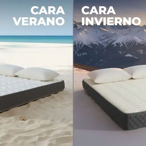 Nalui Colchón Viscoelástico 135x180  Mulhacén DualSense Gris 15cm