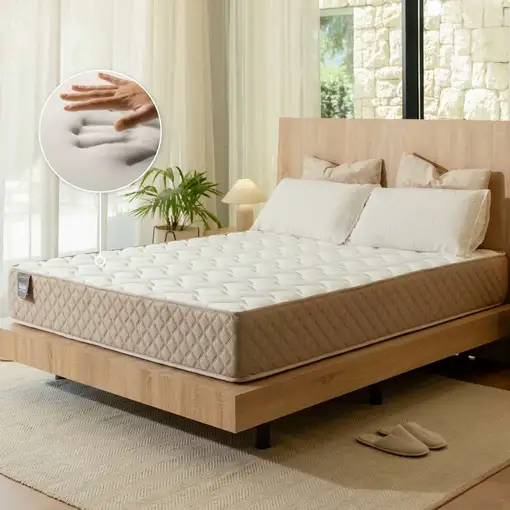 Nalui Colchón Viscoelástico 80x190 Mulhacén DualSense Beige 26cm