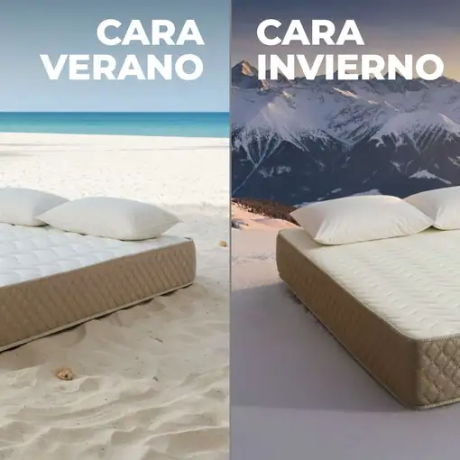 Nalui Colchón Viscoelástico 180x190  Mulhacén DualSense Beige 26cm