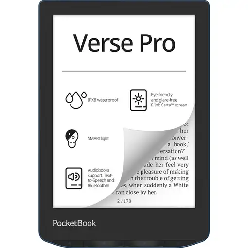 PocketBook Verse Pro lectore de e-book Pantalla táctil 16 GB Wifi Negro, Azul