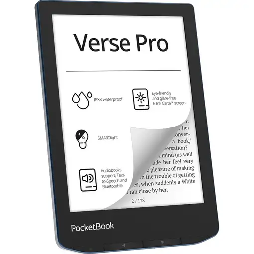 PocketBook Verse Pro lectore de e-book Pantalla táctil 16 GB Wifi Negro, Azul