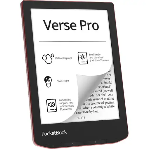 PocketBook Verse Pro lectore de e-book Pantalla táctil 16 GB Wifi Negro, Rojo