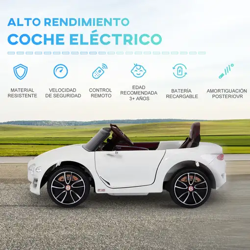 Coche Eléctrico para Niños Bentley GT 12V +3 Años 2 Modos Control Música HOMCOM