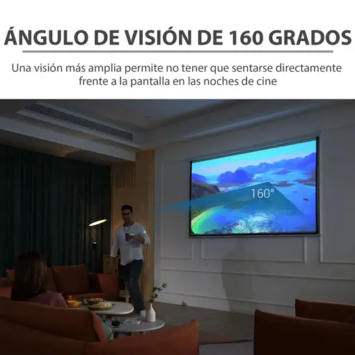 Pantalla de Proyector Manual 120 Pulgadas Formato 4:3/16:9 Blanco HOMCOM
