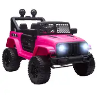Coche Eléctrico para Niños +3 Años con Control Remoto 100x65x72 cm Rosa HOMCOM