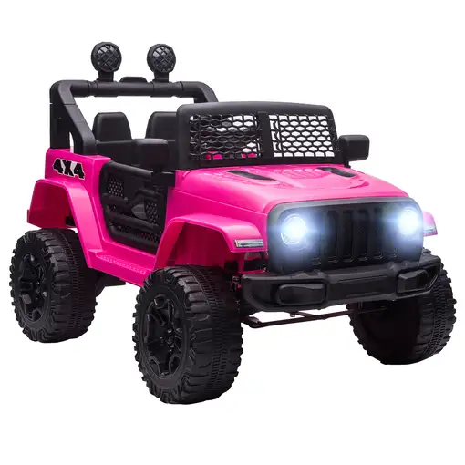 Coche Eléctrico para Niños +3 Años con Control Remoto 100x65x72 cm Rosa HOMCOM Coche Eléctrico para Niños +3 Años con Control Remoto 100x65x72 cm Rosa HOMCOM