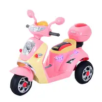 Moto Triciclo Eléctrica para Niños +3 años a Batería 6V Almacenaje Rosa HOMCOM Moto Triciclo Eléctrica para Niños +3 años a Batería 6V Almacenaje Rosa HOMCOM