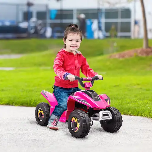 Quad Eléctrico para Niños 18-36 meses 6V Avance Retroceso 72x40x45,5cm HOMCOM