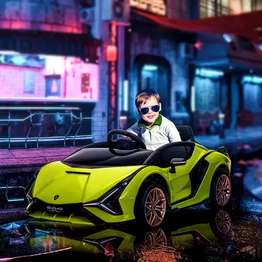 Coche Eléctrico 12V para Niños +3 Años Lamborghini SIAN Mando a Distancia HOMCOM