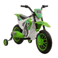 Moto Eléctrica Niños +3 Años 12V 2 Ruedas de Equilibrio más 8 km/h Verde HOMCOM