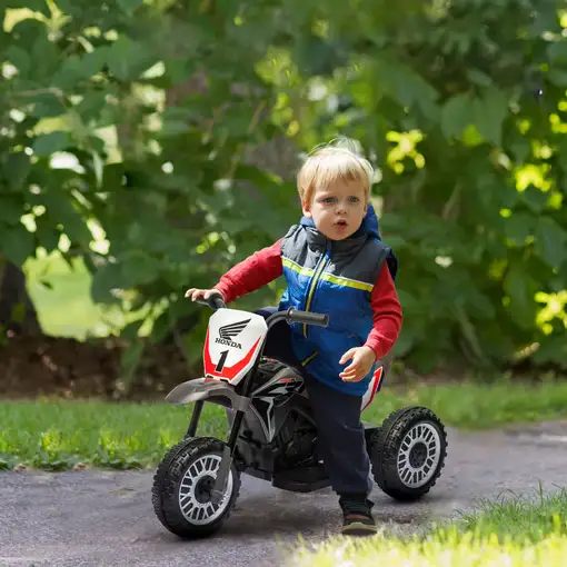 Moto Eléctrica Infantil con Licencia Honda CRF450RL 71x40,5x43,5cm Gris HOMCOM