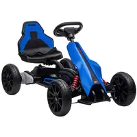 Go Kart Coche Eléctrico para Niños de 3 a 8 Años 100x58x58,5 cm Azul HOMCOM