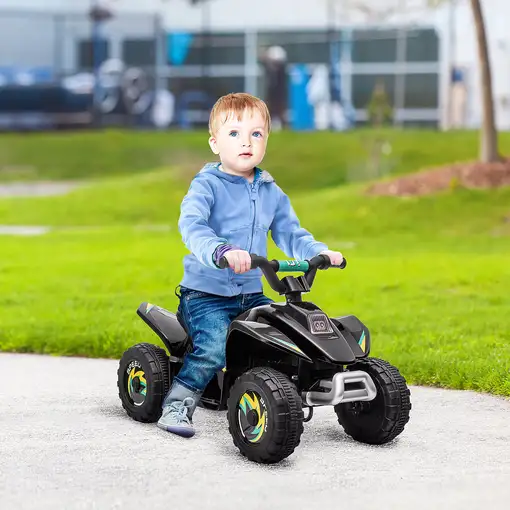 Quad Eléctrico para Niños 18 Meses 6V Avance Retroceso 72x40x45,5cm HOMCOM