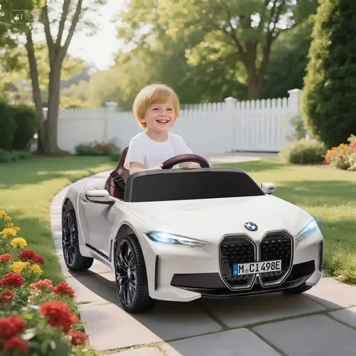 Coche Eléctrico para Niños 37-72 Meses con Música MP3 115x67x45 cm Blanco HOMCOM