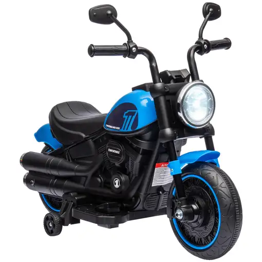 Moto Eléctrica para Niños de 18-36 Meses Batería 6V Azul HOMCOM Moto Eléctrica para Niños de 18-36 Meses Batería 6V Azul HOMCOM