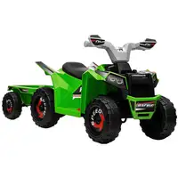 Quad Eléctrico para Niños con Remolque 106x41,5x48,5 cm Verde HOMCOM Quad Eléctrico para Niños con Remolque 106x41,5x48,5 cm Verde HOMCOM