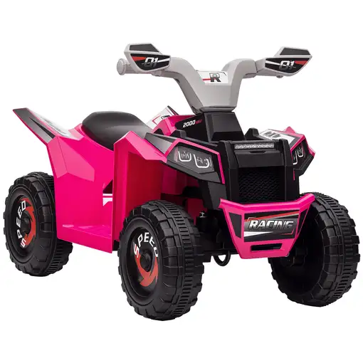 Quad Eléctrico para Niños de 18-36 Meses 70x41,5x48,5 cm Rosa HOMCOM
