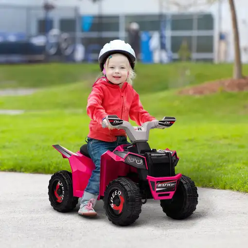 Quad Eléctrico para Niños de 18-36 Meses 70x41,5x48,5 cm Rosa HOMCOM
