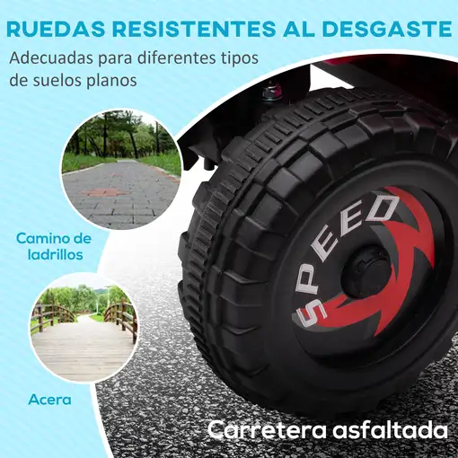 Quad Eléctrico para Niños de 18-36 Meses 70x41,5x48,5 cm Rosa HOMCOM