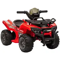 Quad Eléctrico 6V para Niños +18 Meses 70x42x45 cm Rojo HOMCOM