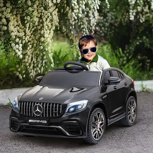Coche Eléctrico 3-8 Años Licencia de Mercedes 12V Mando MP3 USB Luces HOMCOM