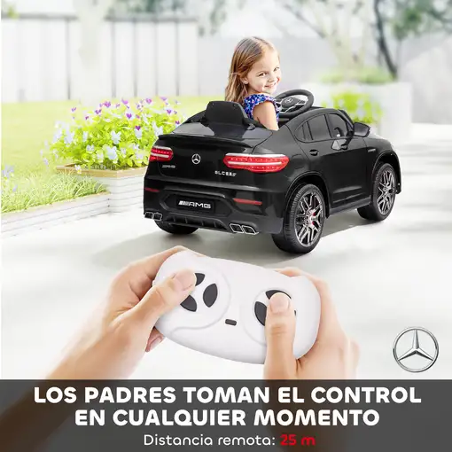 Coche Eléctrico 3-8 Años Licencia de Mercedes 12V Mando MP3 USB Luces HOMCOM