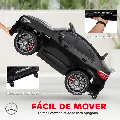 Coche Eléctrico 3-8 Años Licencia de Mercedes 12V Mando MP3 USB Luces HOMCOM