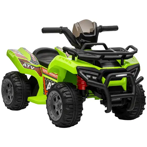 Quad Eléctrico 6V para Niños +18 Meses 70x42x45 cm Verde HOMCOM Quad Eléctrico 6V para Niños +18 Meses 70x42x45 cm Verde HOMCOM