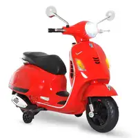 Vespa Moto Eléctrica Infantil para Niños +3 Años Luz MP3 USB Bocina 25kg HOMCOM