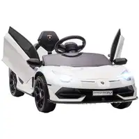Coche Eléctrico Lamborghini para Niños con MP3 Luces Blanco HOMCOM Coche Eléctrico Lamborghini para Niños con MP3 Luces Blanco HOMCOM