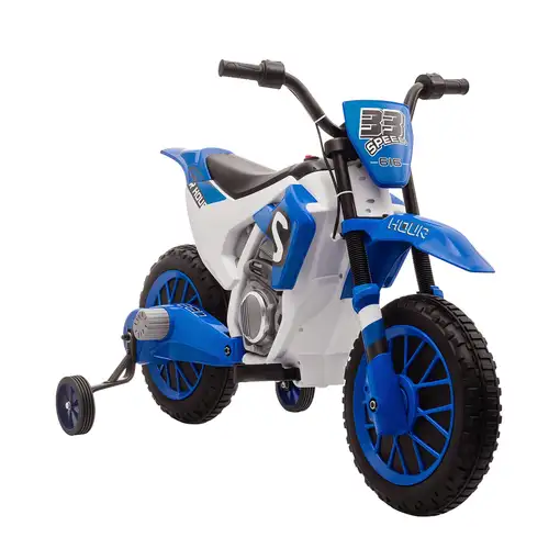 Moto Eléctrica Niños +3 años 12V 2 Ruedas de Equilibrio Mᄄᄁx. 8 km/h Azul HOMCOM Moto Eléctrica Niños +3 años 12V 2 Ruedas de Equilibrio Mᄄᄁx. 8 km/h Azul HOMCOM