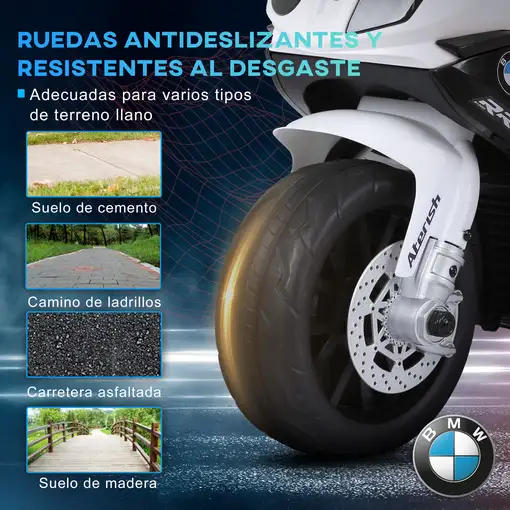 Moto Eléctrica para Niños de 18-36 Meses 66x37x44 cm Negro HOMCOM