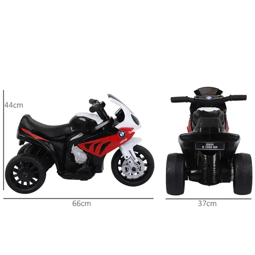 Moto Eléctrica para Niños de 18-36 Meses 66x37x44 cm Rojo HOMCOM