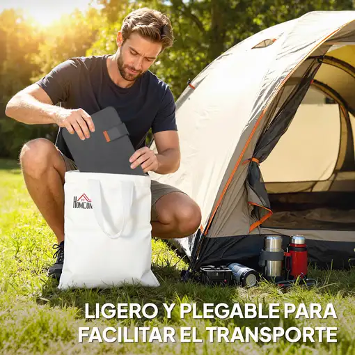 36W Cargador Solar Plegable Portátil con Puertos USB-A y Tipo-C HOMCOM
