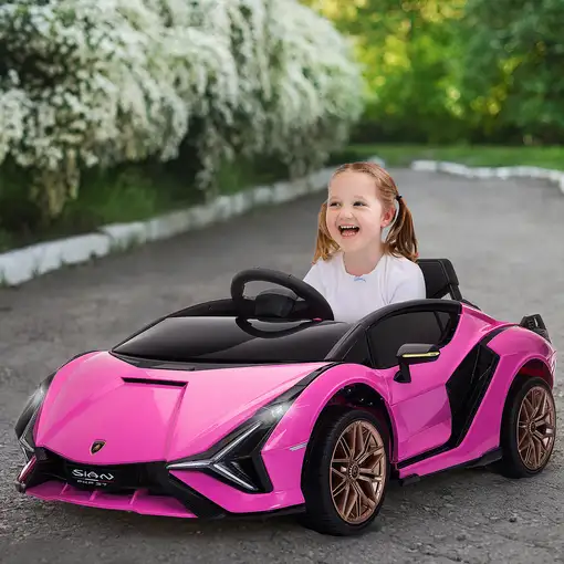 Coche Eléctrico 12V para Niños +3 Años Lamborghini SIAN Mando a Distancia HOMCOM