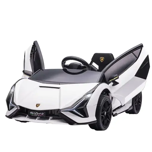 Coche Eléctrico Blanco 12V +3 Años Lamborghini SIAN con Mando a Distancia HOMCOM Coche Eléctrico Blanco 12V +3 Años Lamborghini SIAN con Mando a Distancia HOMCOM