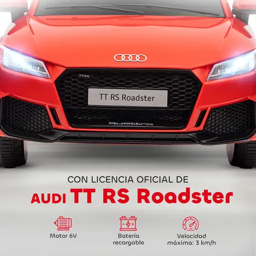 Audi TT Eléctrico Infantil con Control Remoto Música y Luces HOMCOM