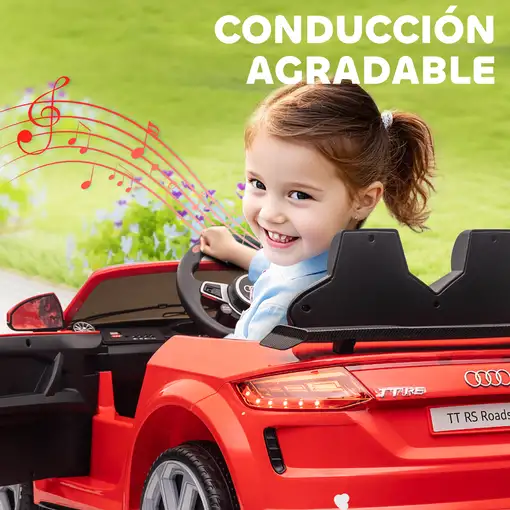 Audi TT Eléctrico Infantil con Control Remoto Música y Luces HOMCOM