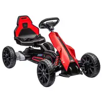 Go Kart Coche Eléctrico para Niños de 3 a 8 Años 100x58x58,5 cm Rojo HOMCOM Go Kart Coche Eléctrico para Niños de 3 a 8 Años 100x58x58,5 cm Rojo HOMCOM