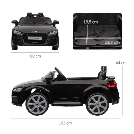 Audi TT Eléctrico Infantil con Control Remoto Música y Luces HOMCOM